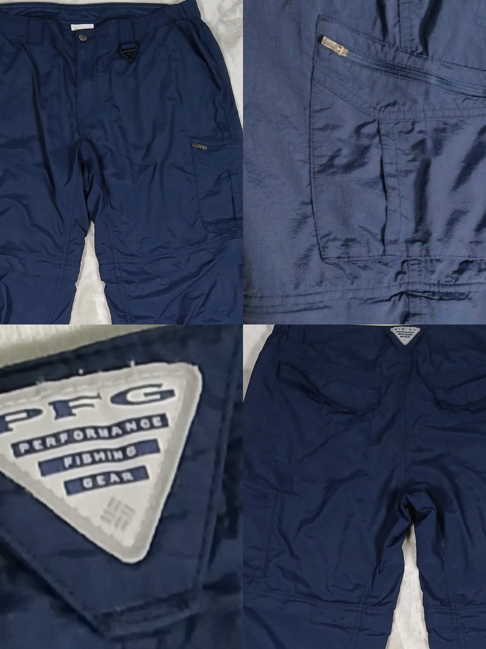 Columbia PFG Convertible Cargo Pants 34x29 Men's Tagged 36x30 Fishing Hiking